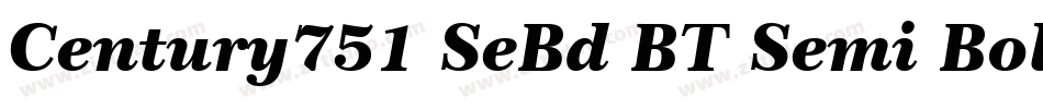 Century751 SeBd BT Semi Bold Italic字体转换
